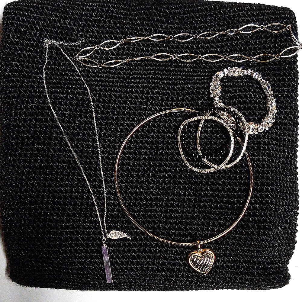 Jewelry Set- 3 Necklaces Angel Wing 4 Bracelets Costume Set